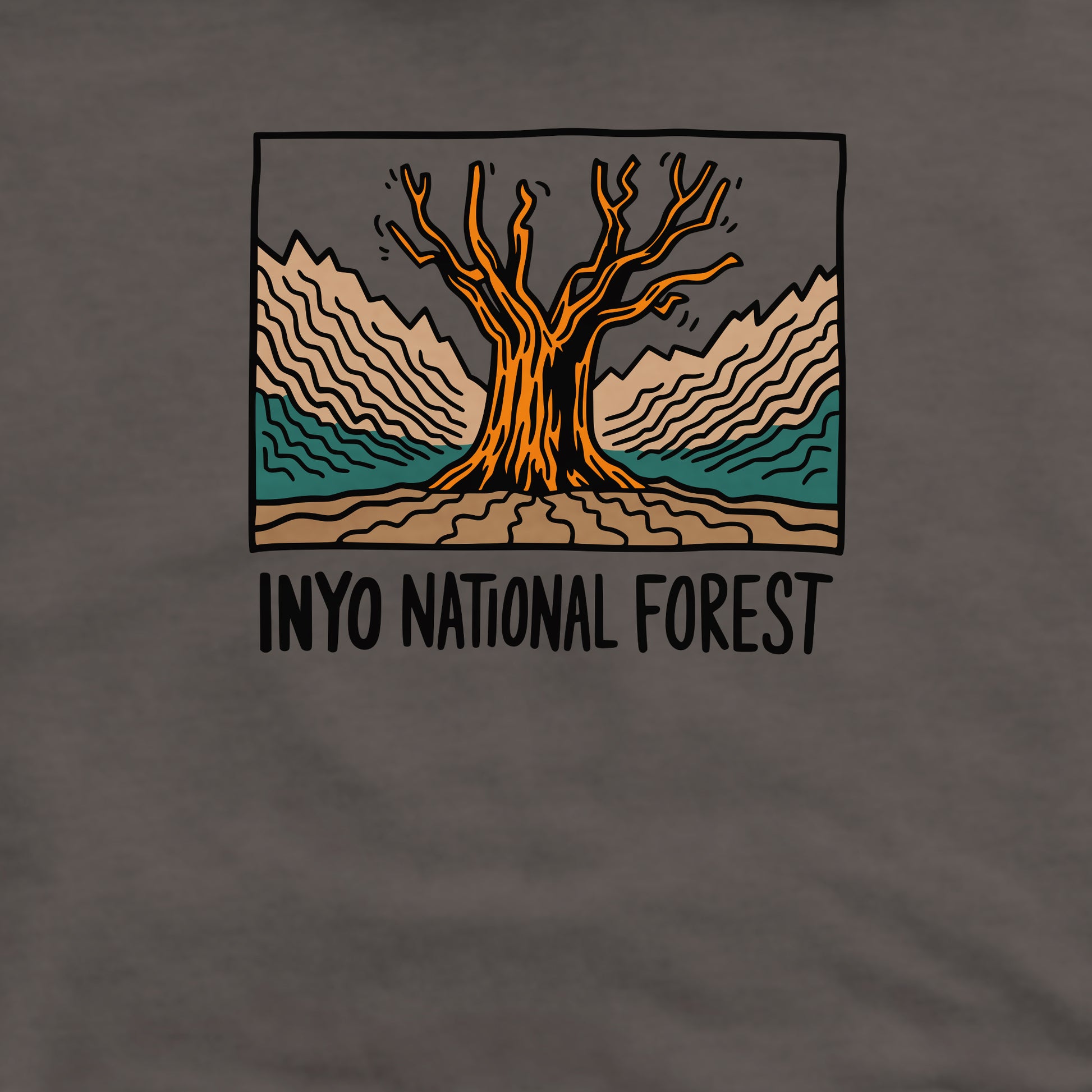 Inyo National Forest Crewneck Sweatshirt Adventure and Outdoors Themed Sweatshirt