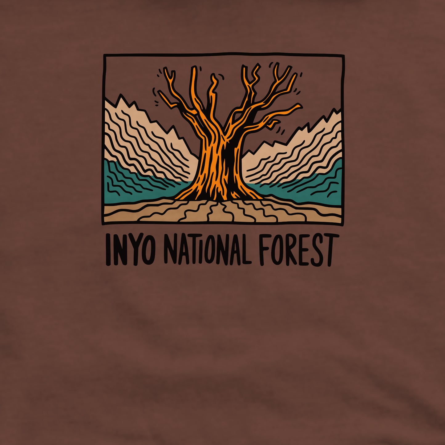 Inyo National Forest Crewneck Sweatshirt Adventure and Outdoors Themed Sweatshirt