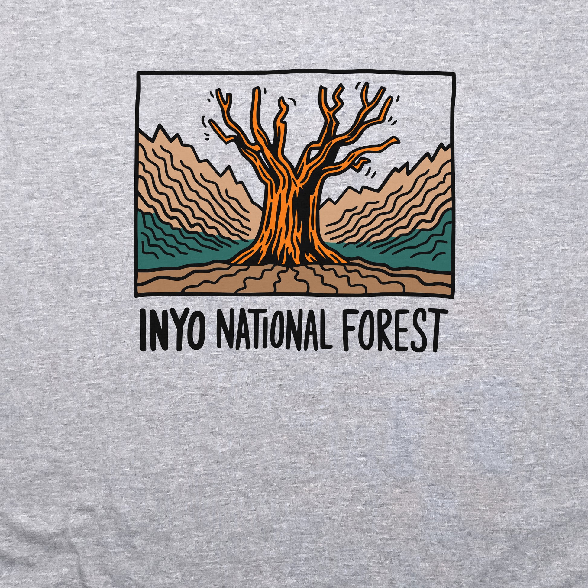 Inyo National Forest Crewneck Sweatshirt Adventure and Outdoors Themed Sweatshirt