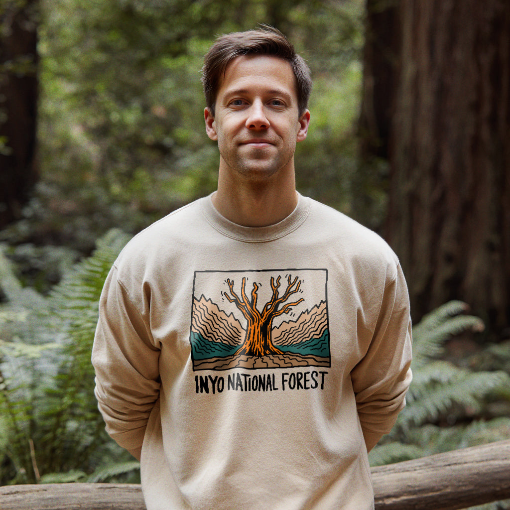 Inyo National Forest Crewneck Sweatshirt Adventure and Outdoors Themed Sweatshirt