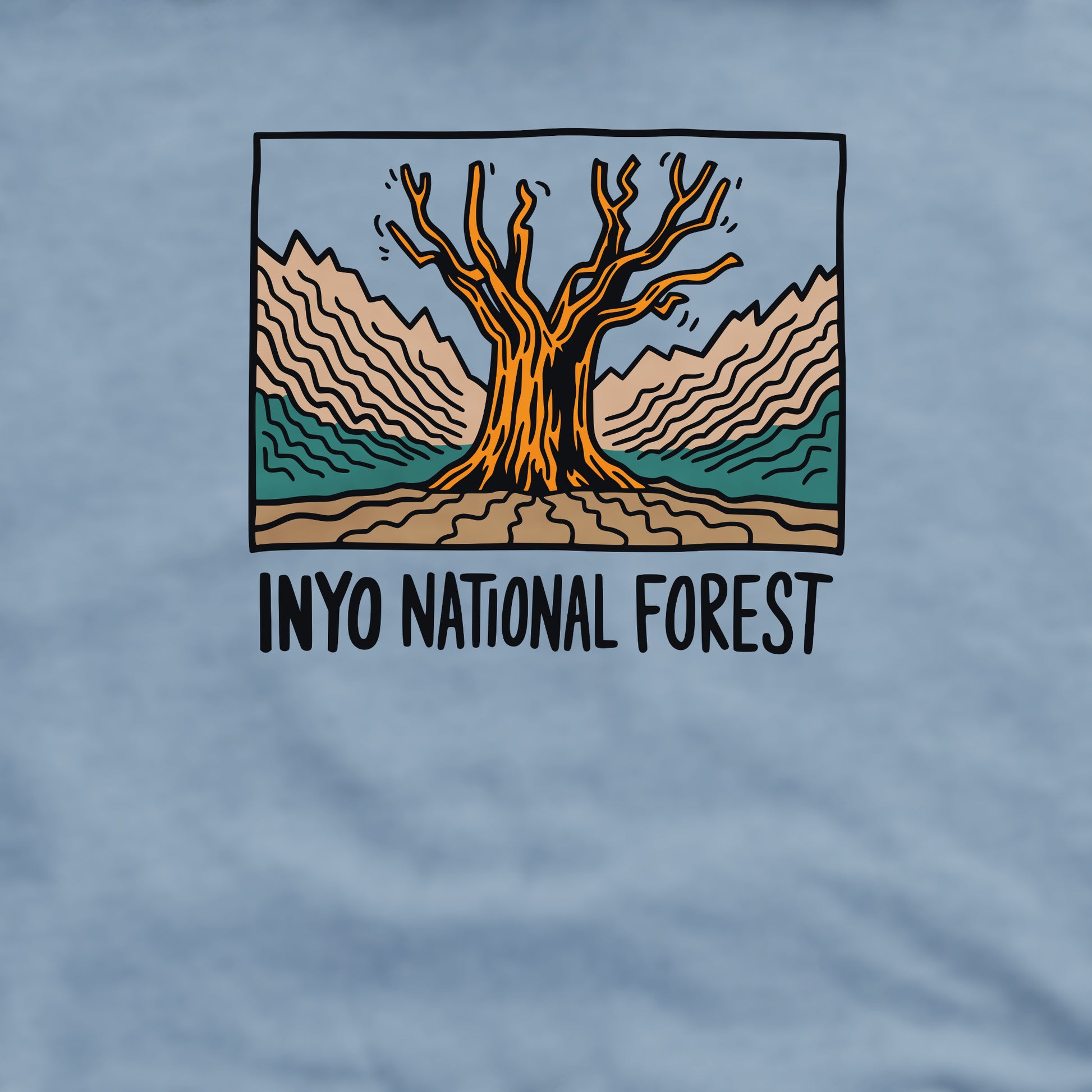 Inyo National Forest Crewneck Sweatshirt Adventure and Outdoors Themed Sweatshirt