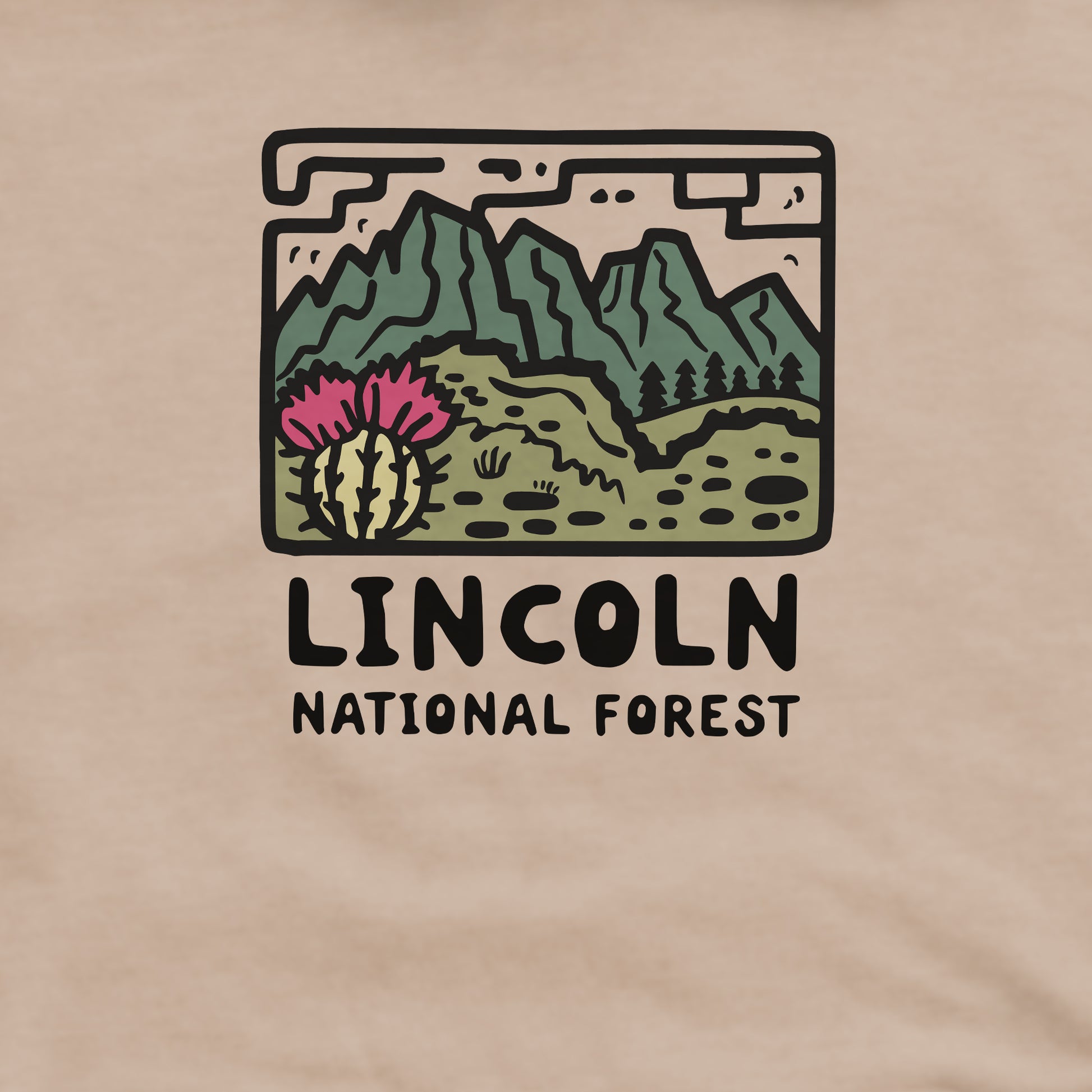 Lincoln National Forest Crewneck Sweatshirt Adventure and Outdoors Themed Sweatshirt