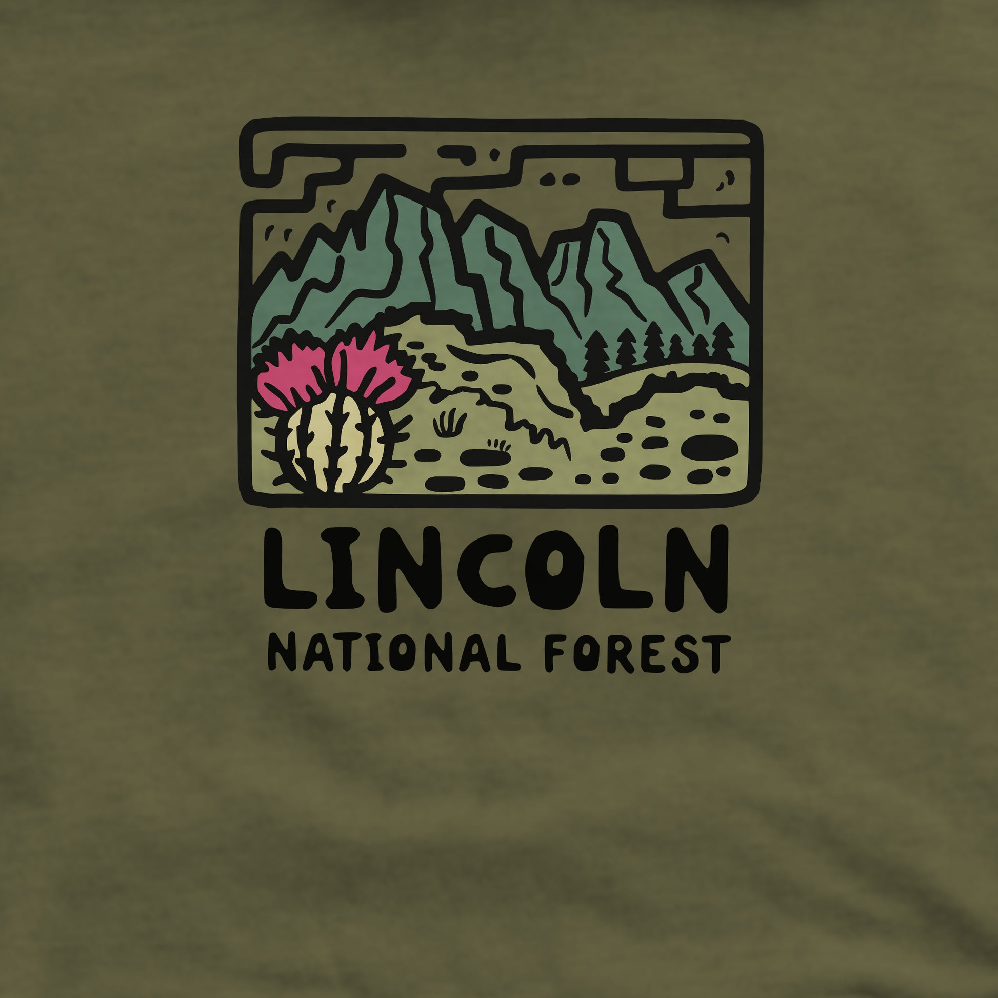 Lincoln National Forest Crewneck Sweatshirt Adventure and Outdoors Themed Sweatshirt
