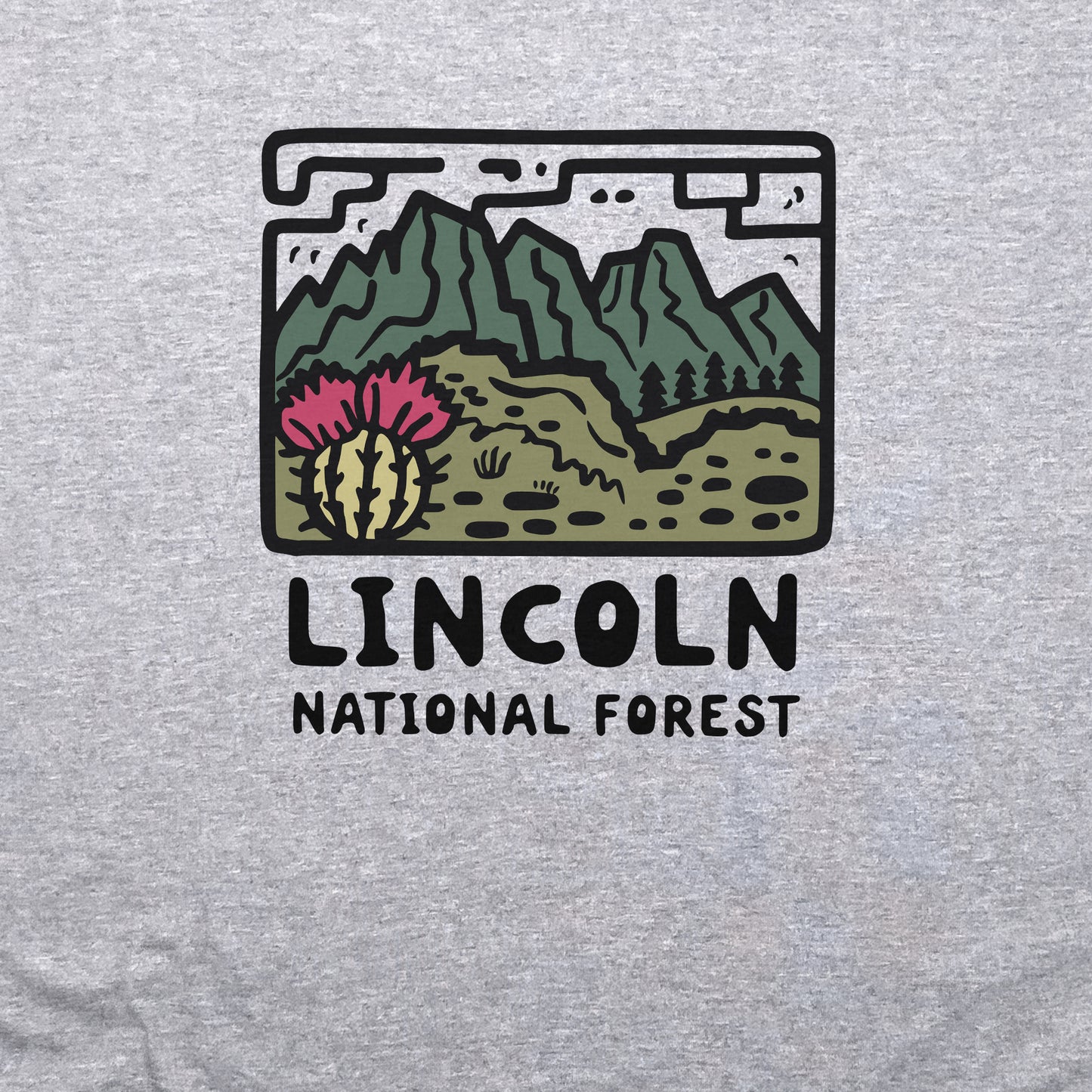 Lincoln National Forest Crewneck Sweatshirt Adventure and Outdoors Themed Sweatshirt