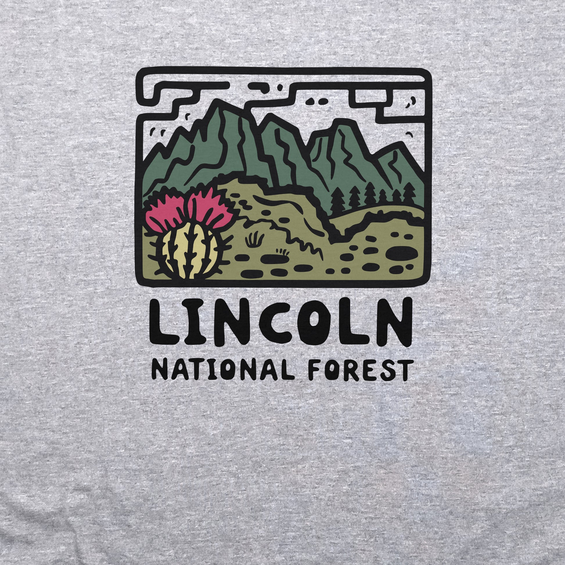 Lincoln National Forest Crewneck Sweatshirt Adventure and Outdoors Themed Sweatshirt