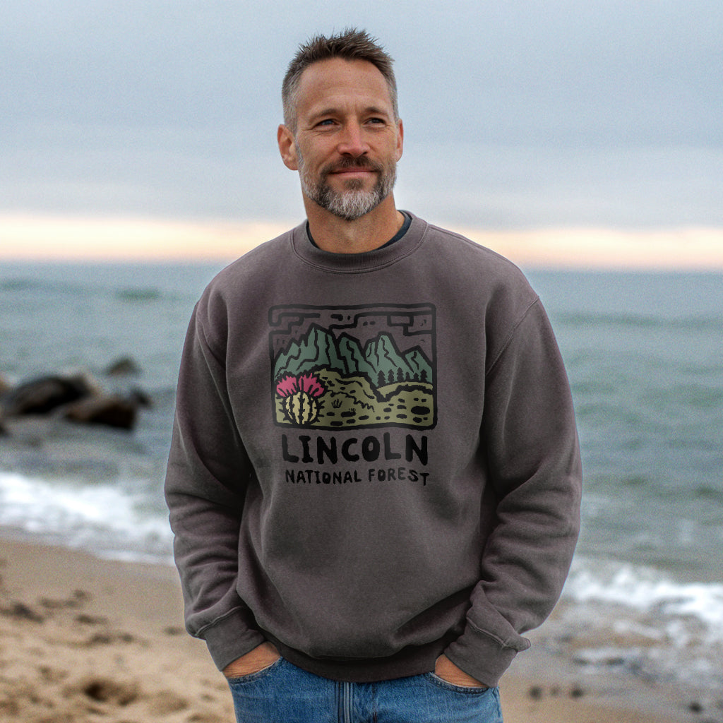Lincoln National Forest Crewneck Sweatshirt Adventure and Outdoors Themed Sweatshirt