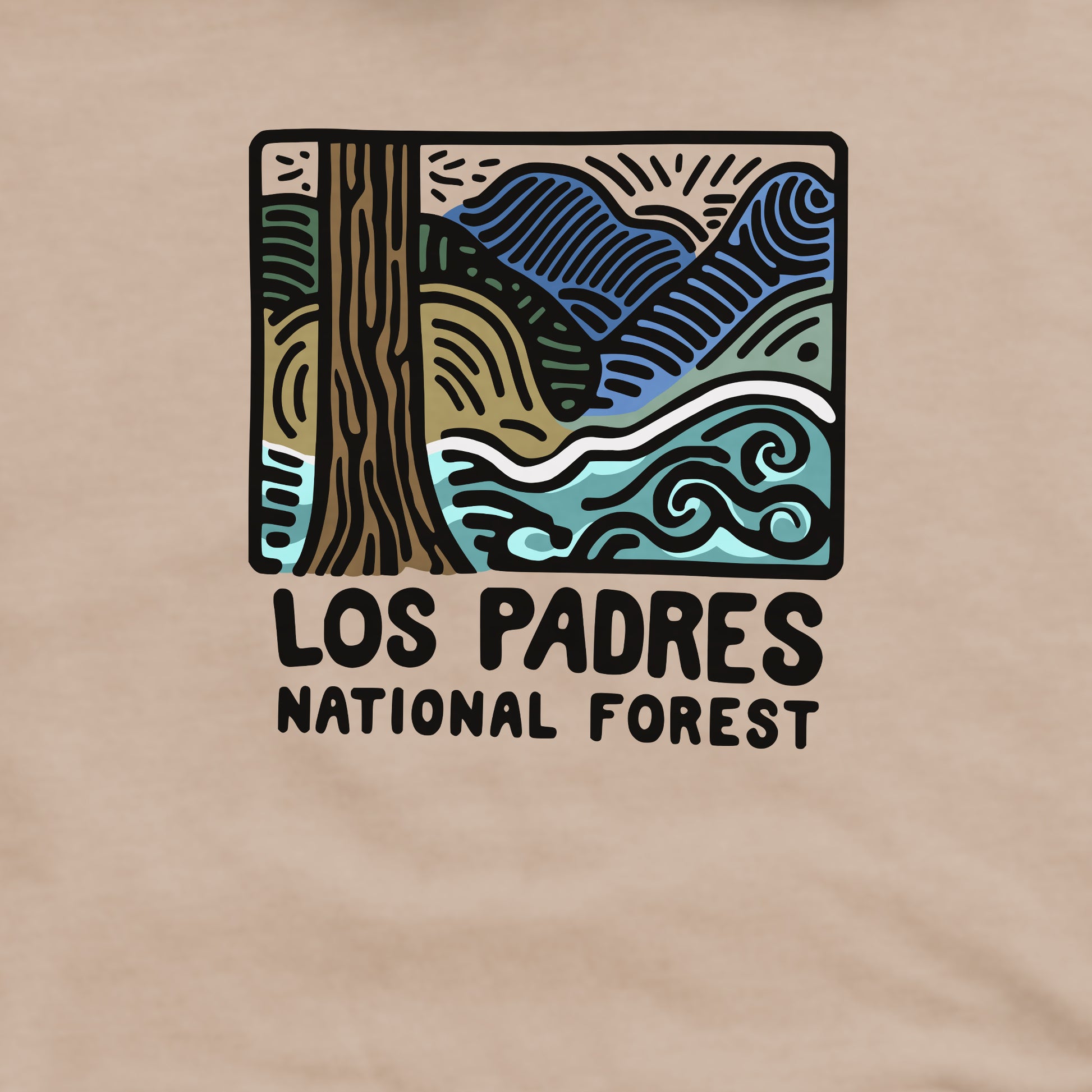Los Padres National Forest Crewneck Sweatshirt Adventure and Outdoors Themed Sweatshirt