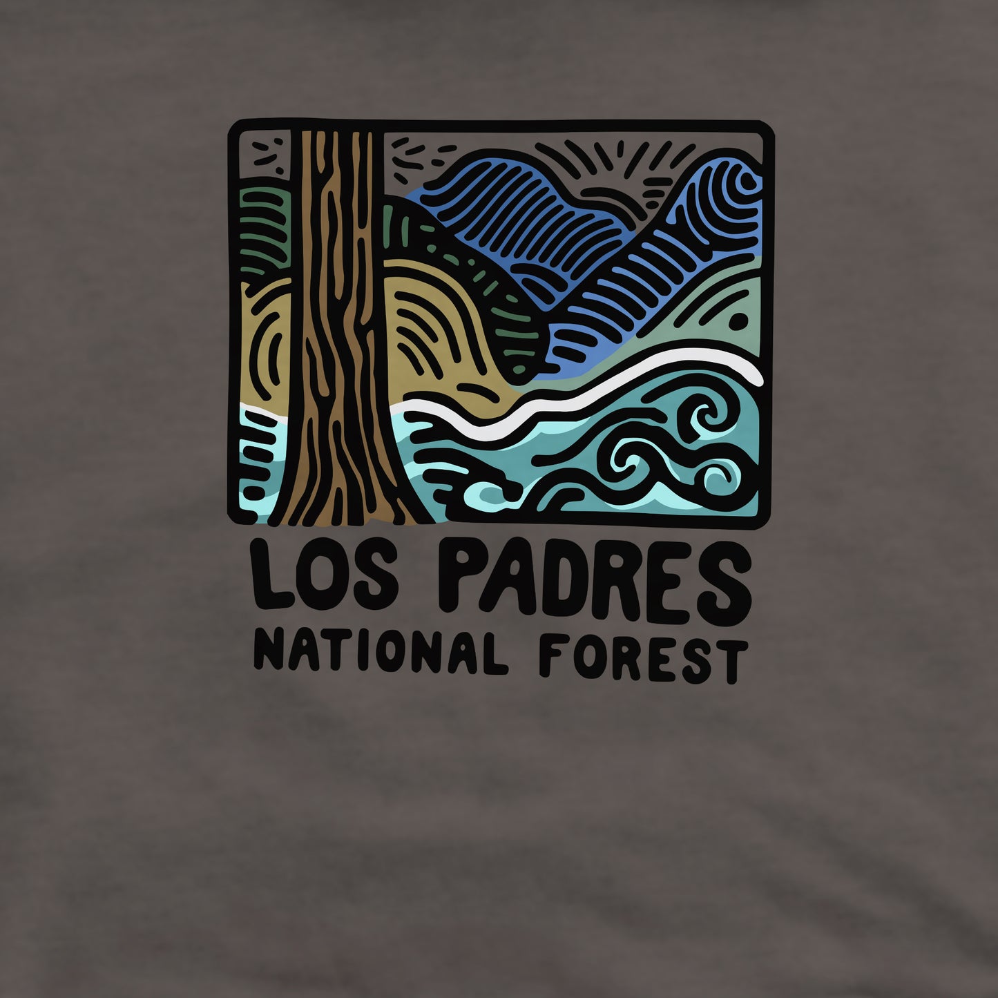 Los Padres National Forest Crewneck Sweatshirt Adventure and Outdoors Themed Sweatshirt