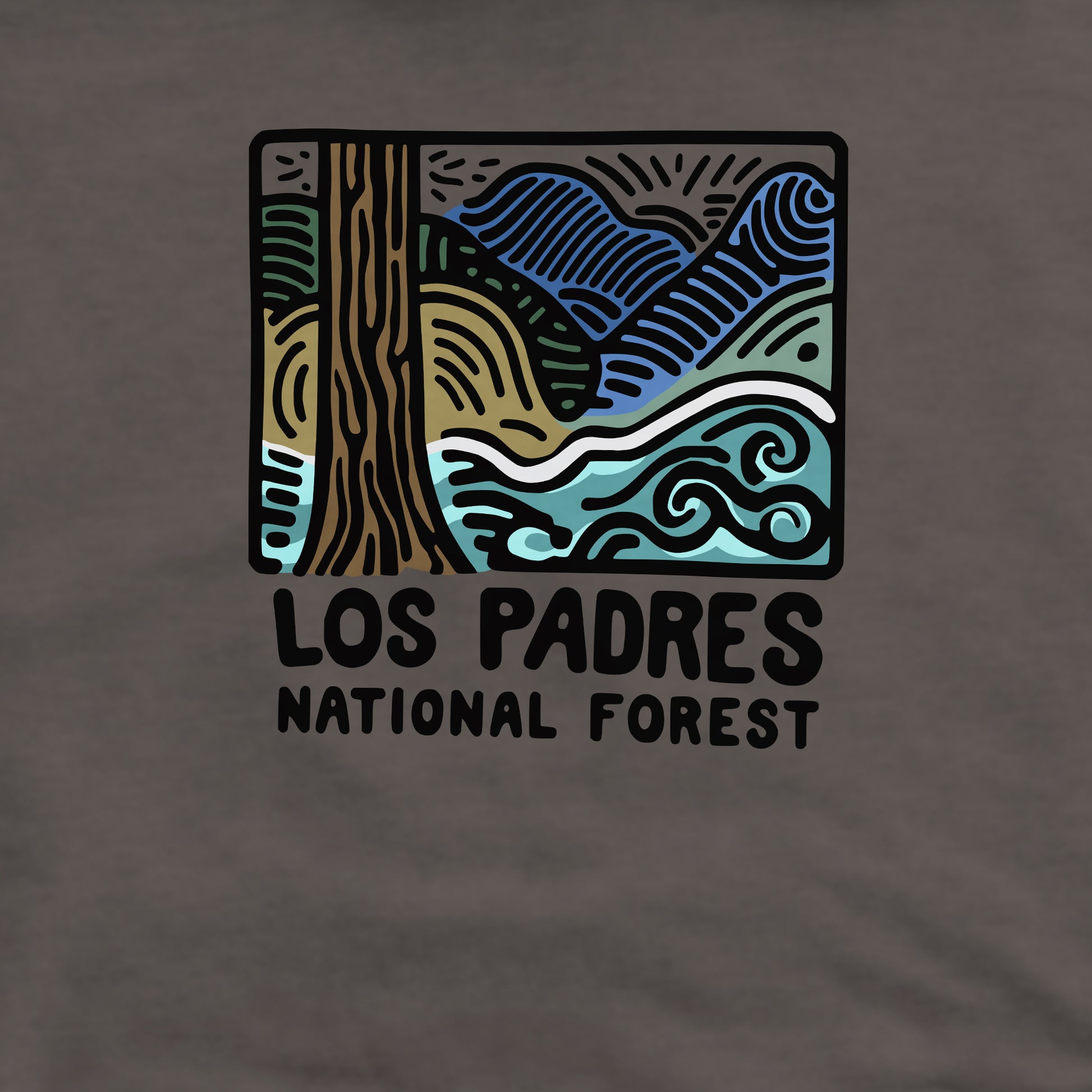 Los Padres National Forest Crewneck Sweatshirt Adventure and Outdoors Themed Sweatshirt