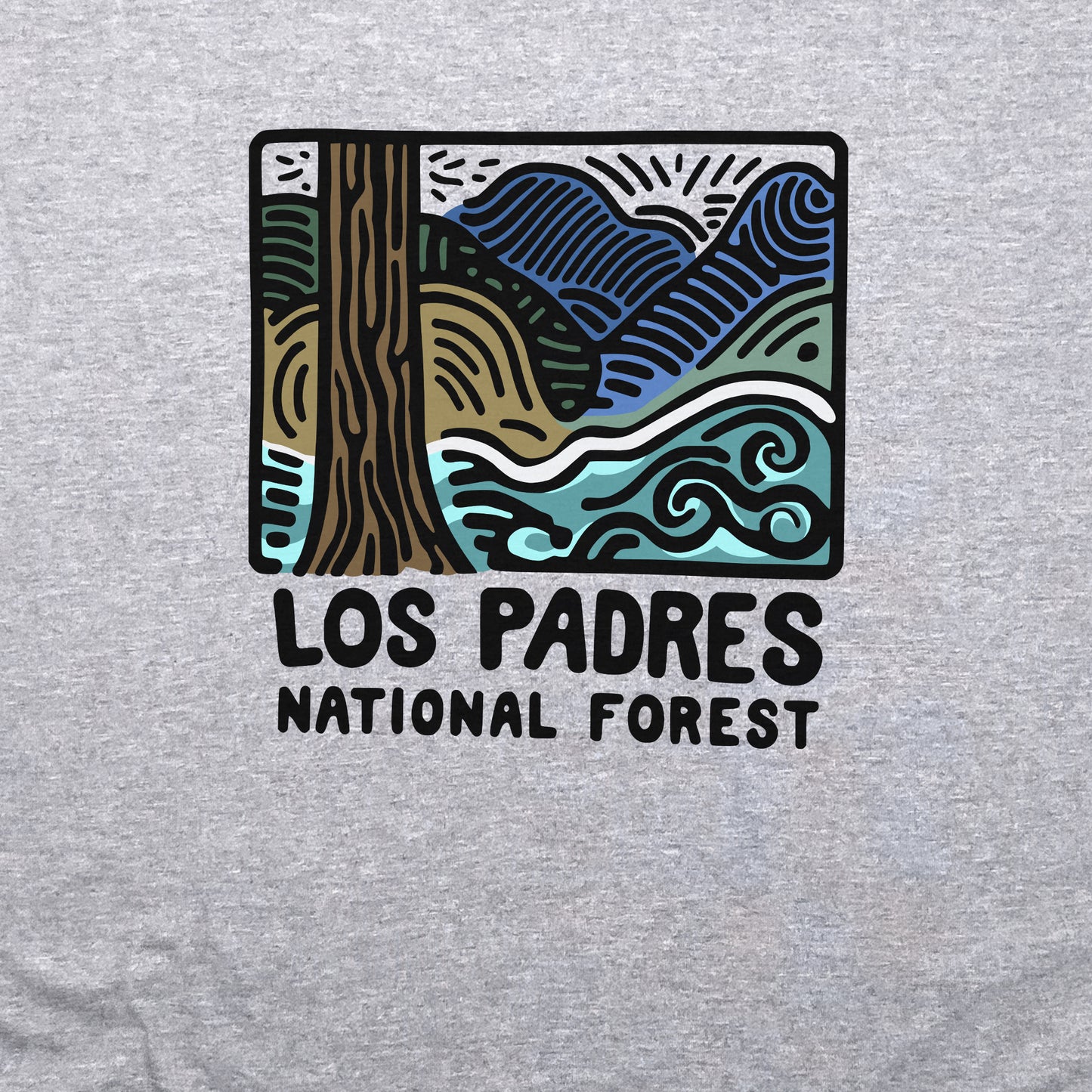 Los Padres National Forest Crewneck Sweatshirt Adventure and Outdoors Themed Sweatshirt