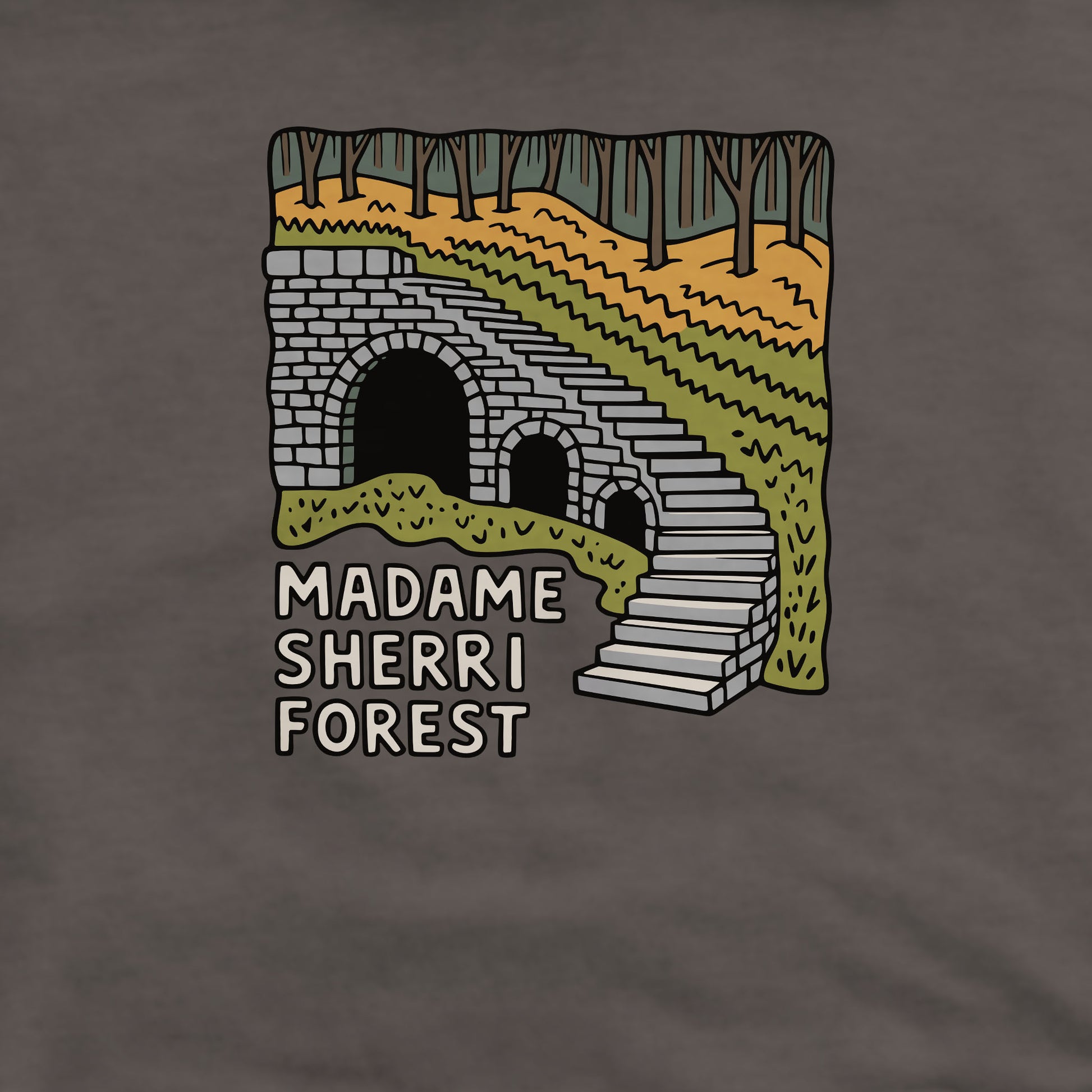 Madame Sherri Forest Crewneck Sweatshirt Adventure and Outdoors Themed Sweatshirt