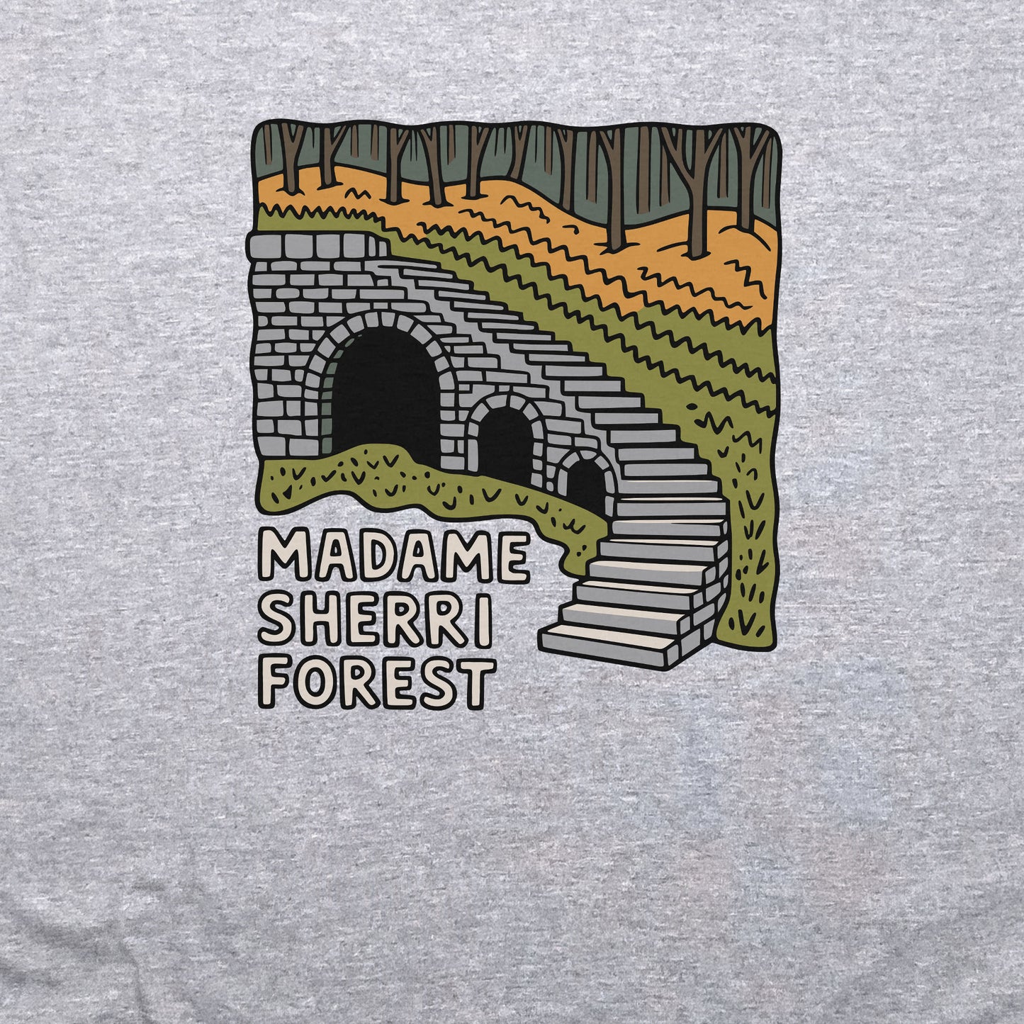 Madame Sherri Forest Crewneck Sweatshirt Adventure and Outdoors Themed Sweatshirt