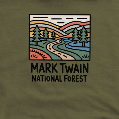 Mark Twain National Forest Crewneck Sweatshirt Adventure and Outdoors Themed Sweatshirt