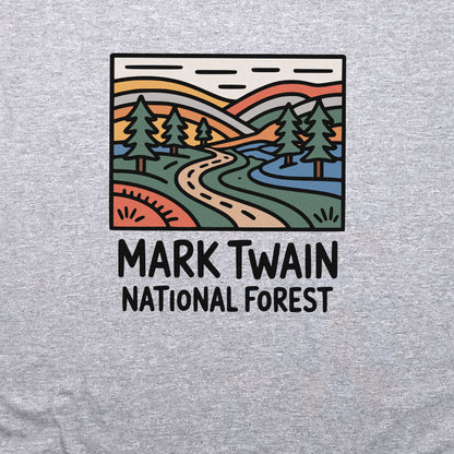 Mark Twain National Forest Crewneck Sweatshirt Adventure and Outdoors Themed Sweatshirt