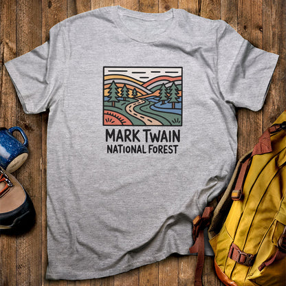 Mark Twain National Forest T-Shirt Sport Grey Adventure and Outdoors Themed T-Shirt