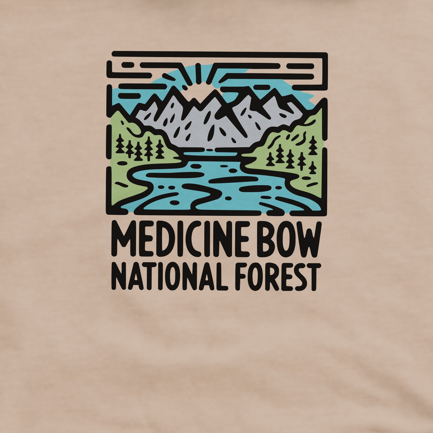 Medicine Bow National Forest Crewneck Sweatshirt Adventure and Outdoors Themed Sweatshirt