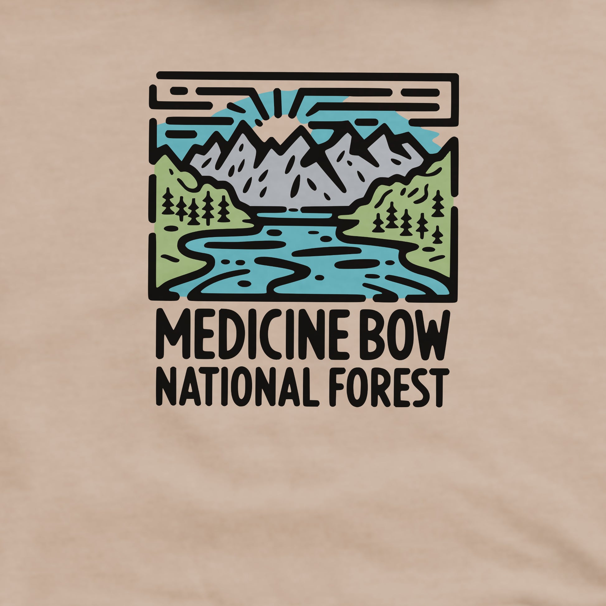 Medicine Bow National Forest Crewneck Sweatshirt Adventure and Outdoors Themed Sweatshirt