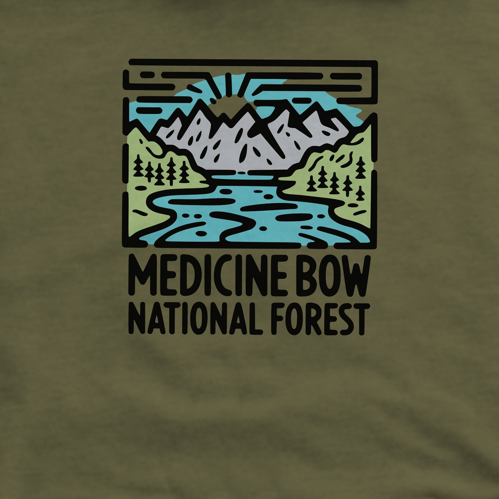 Medicine Bow National Forest Crewneck Sweatshirt Adventure and Outdoors Themed Sweatshirt