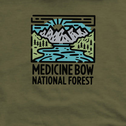 Medicine Bow National Forest Crewneck Sweatshirt Adventure and Outdoors Themed Sweatshirt