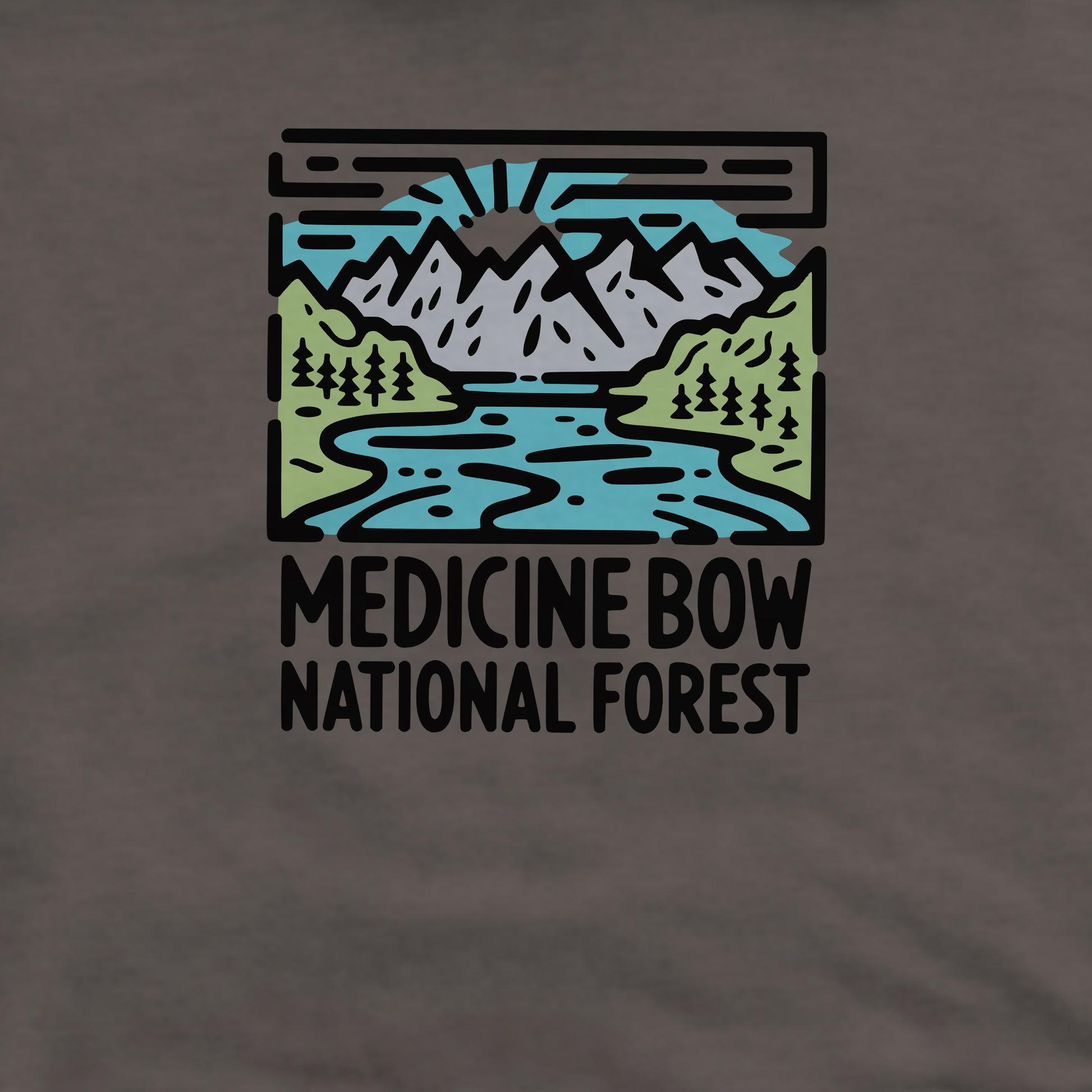 Medicine Bow National Forest Crewneck Sweatshirt Adventure and Outdoors Themed Sweatshirt