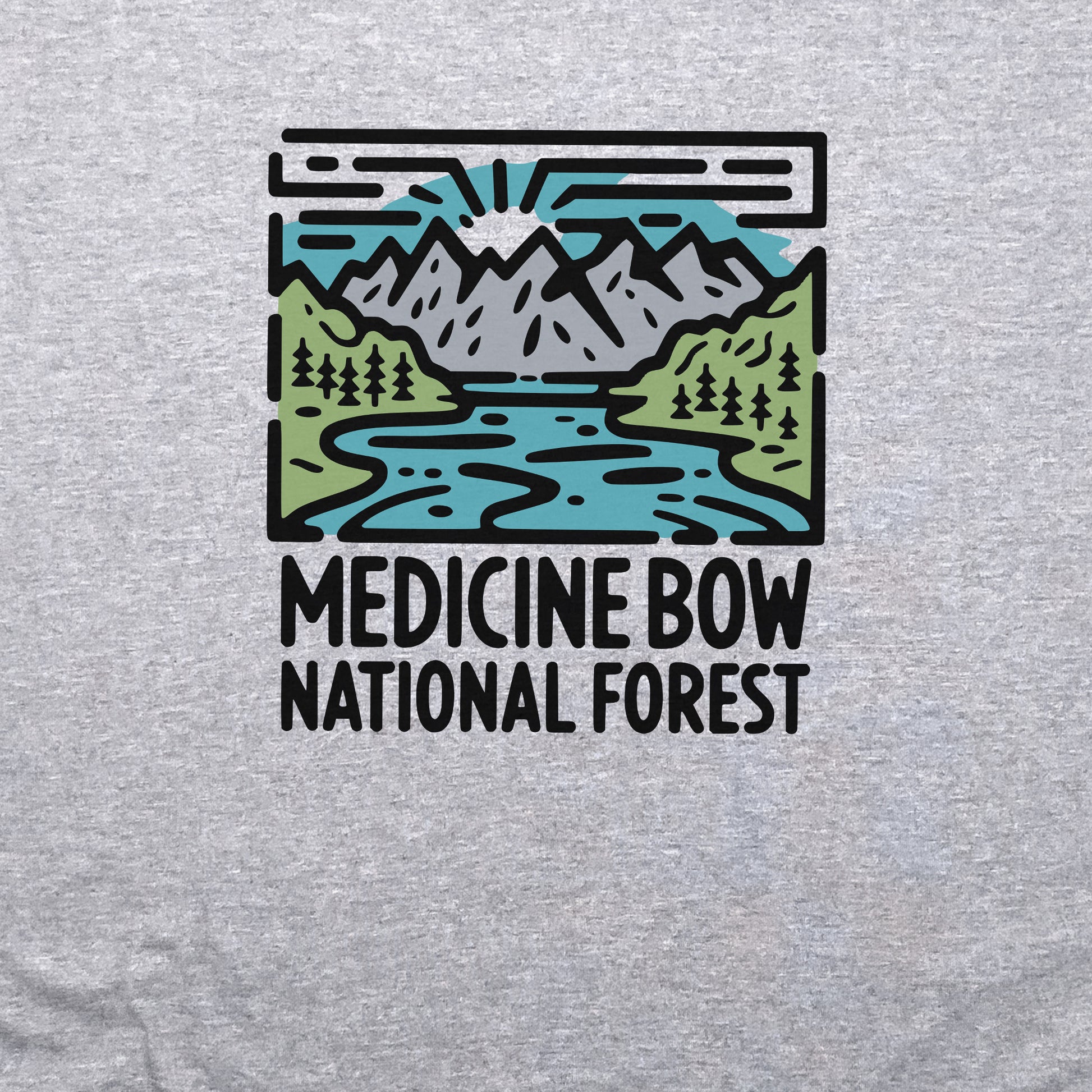 Medicine Bow National Forest Crewneck Sweatshirt Adventure and Outdoors Themed Sweatshirt