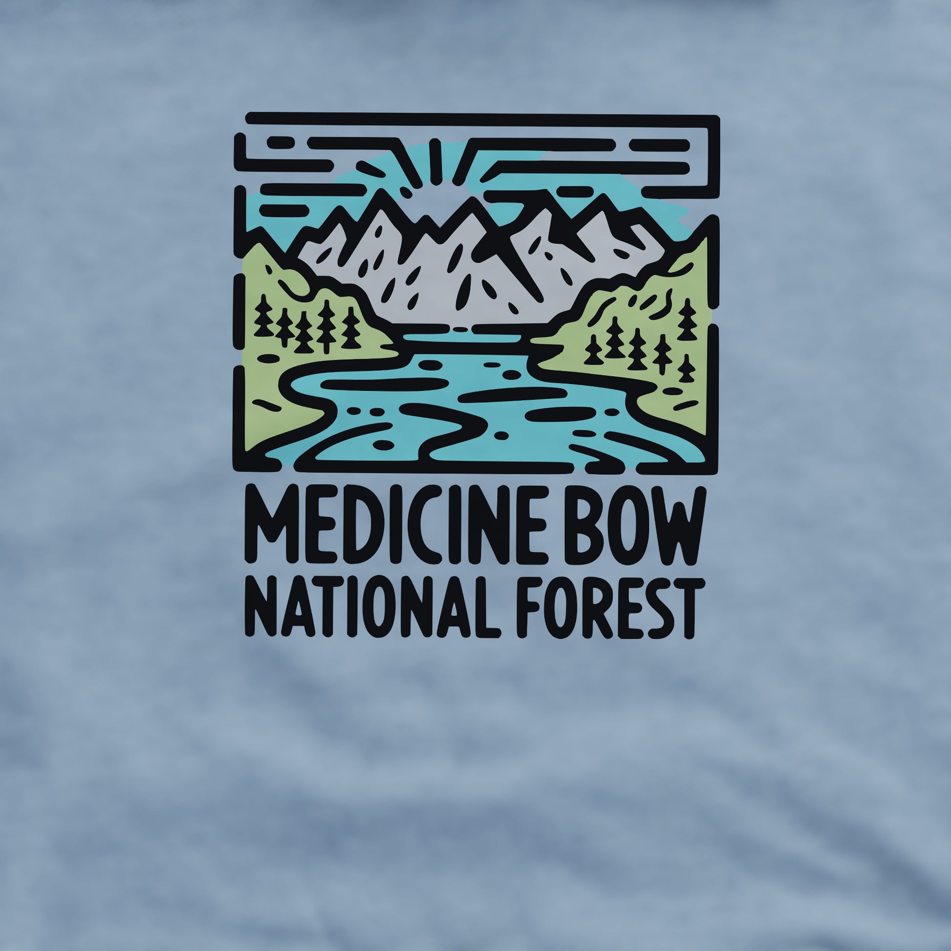 Medicine Bow National Forest Crewneck Sweatshirt Adventure and Outdoors Themed Sweatshirt