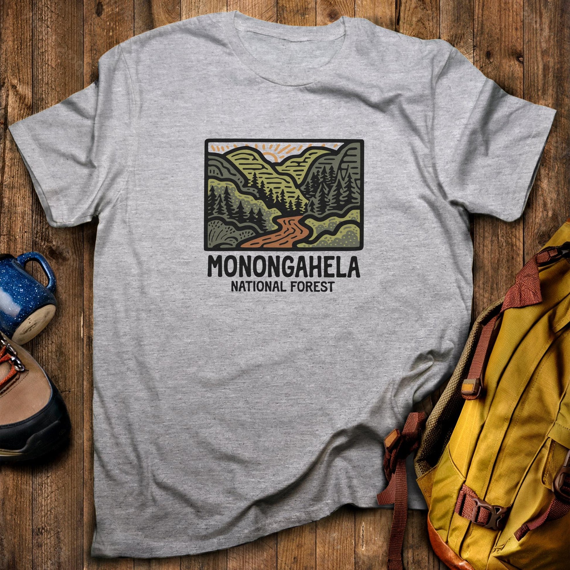 Monongahela National Forest T-Shirt Sport Grey Adventure and Outdoors Themed T-Shirt