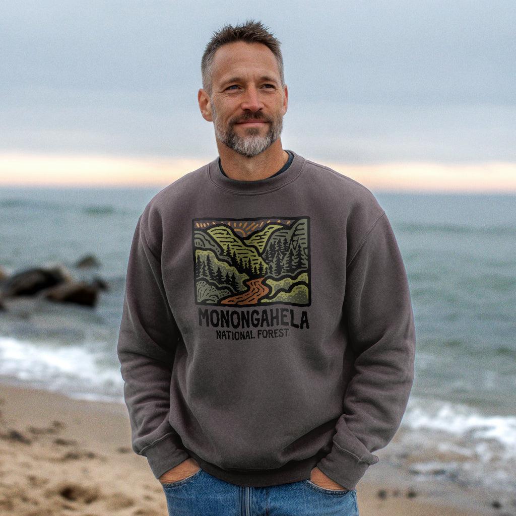 Monongahela National Forest Crewneck Sweatshirt Adventure and Outdoors Themed Sweatshirt