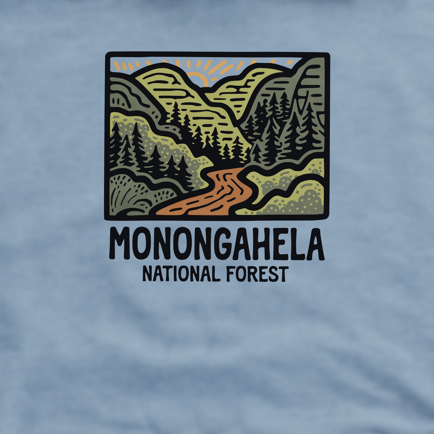 Monongahela National Forest Crewneck Sweatshirt Adventure and Outdoors Themed Sweatshirt