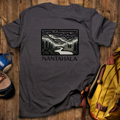 Nantahala National Forest T-Shirt Dark Heather Adventure and Outdoors Themed T-Shirt