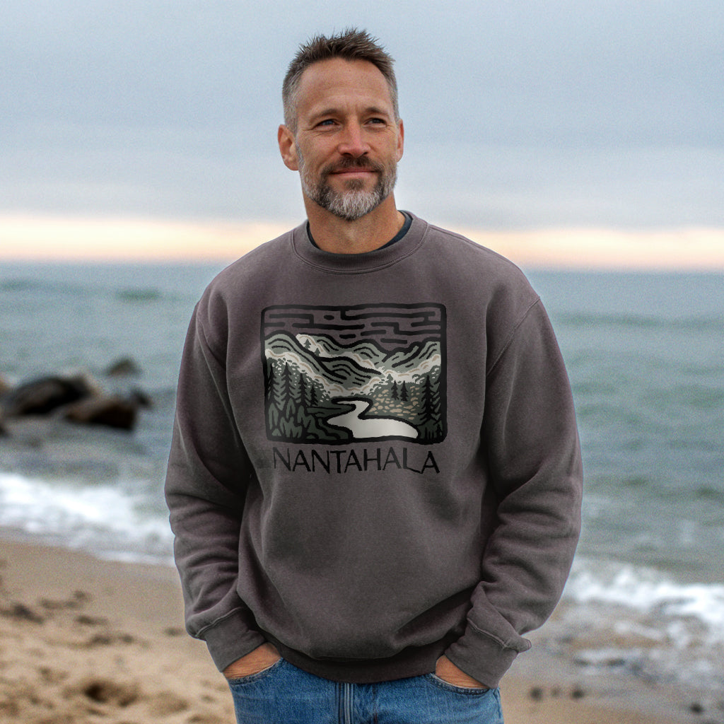 Nantahala National Forest Crewneck Sweatshirt Adventure and Outdoors Themed Sweatshirt