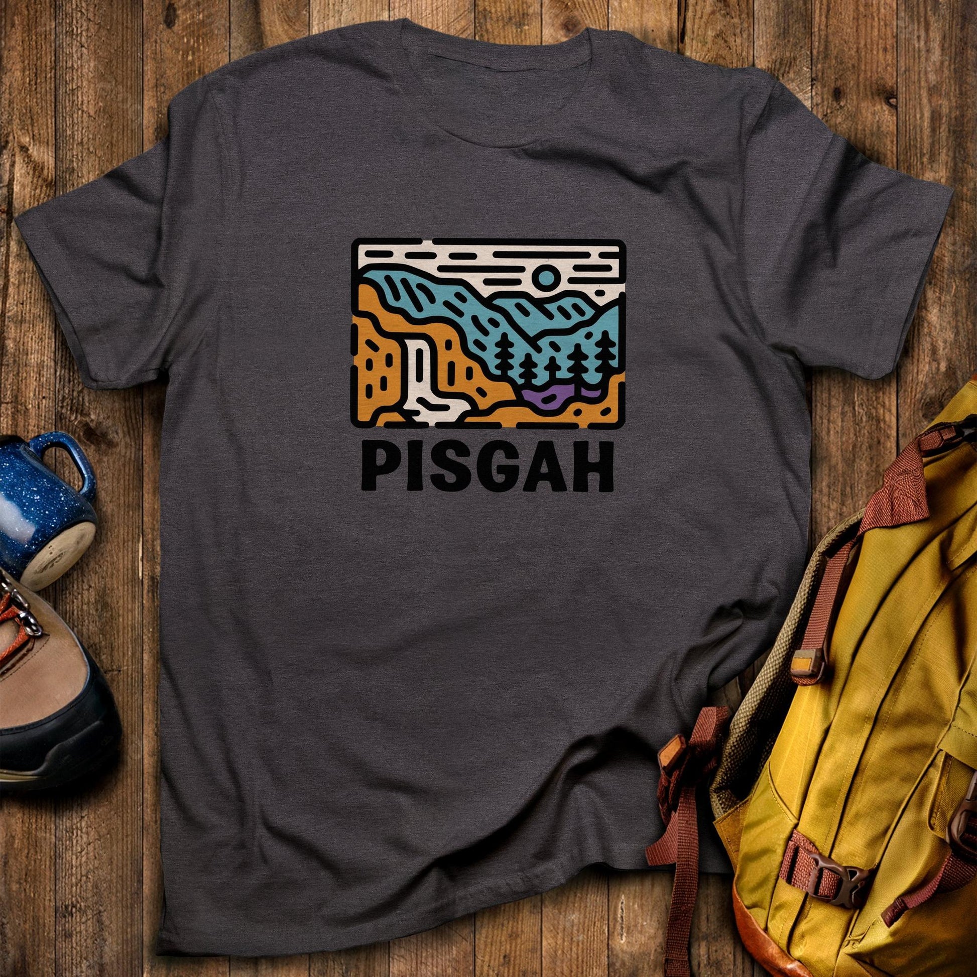 Pisgah National Forest T-Shirt Dark Heather Adventure and Outdoors Themed T-Shirt
