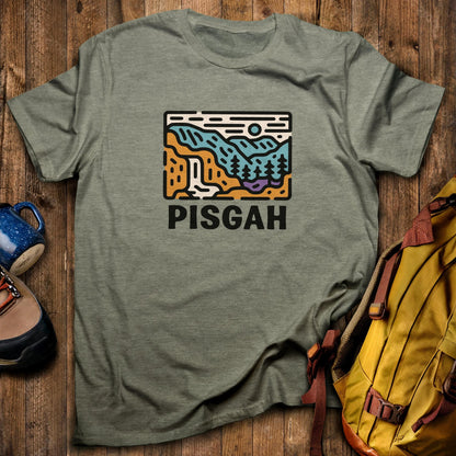 Pisgah National Forest T-Shirt Heather Military Green Adventure and Outdoors Themed T-Shirt