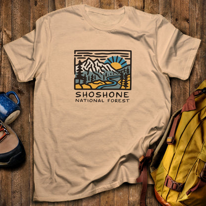Shoshone National Forest T-Shirt Sand Adventure and Outdoors Themed T-Shirt