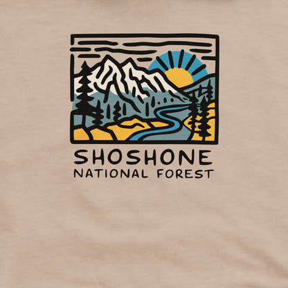 Shoshone National Forest Crewneck Sweatshirt Adventure and Outdoors Themed Sweatshirt