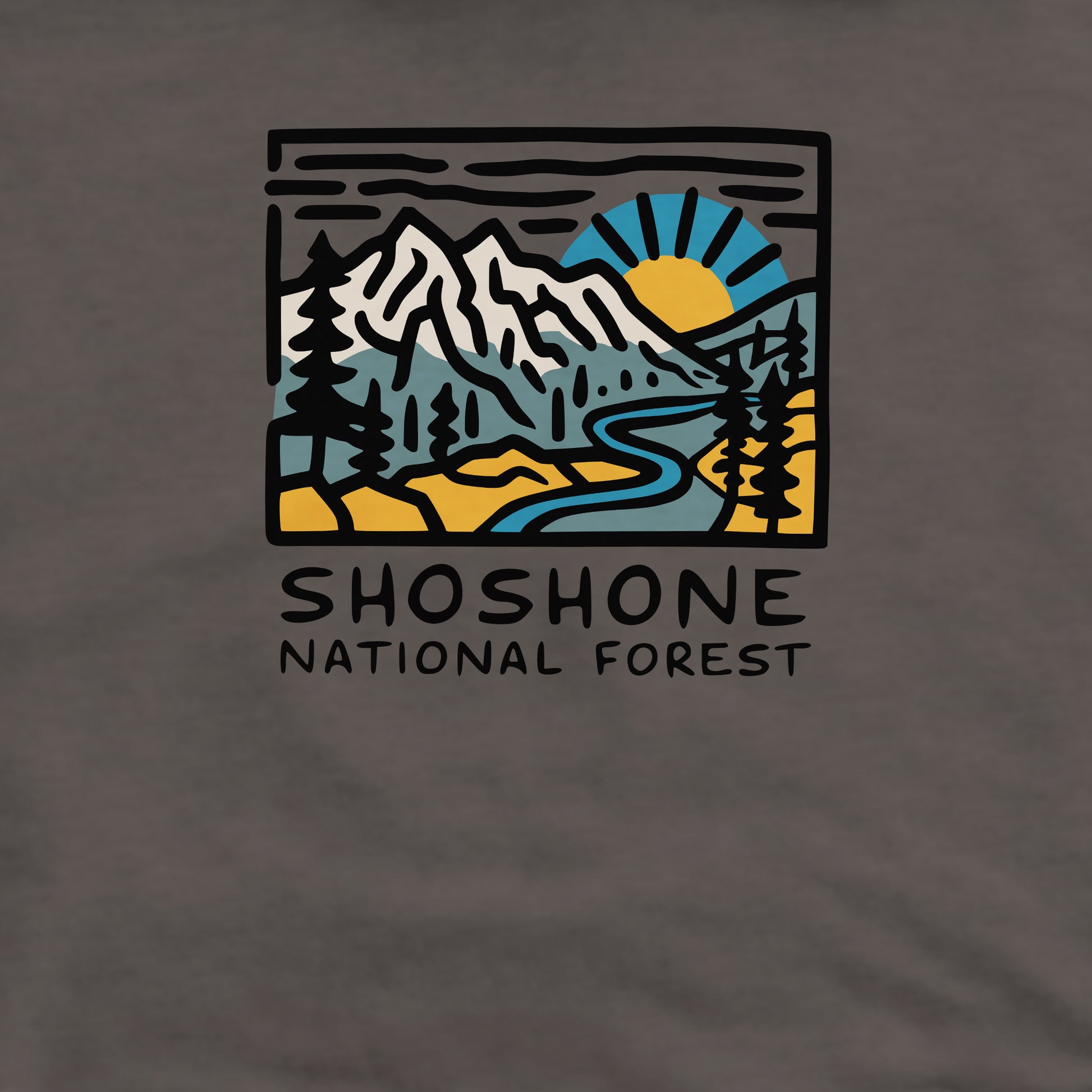 Shoshone National Forest Crewneck Sweatshirt Adventure and Outdoors Themed Sweatshirt