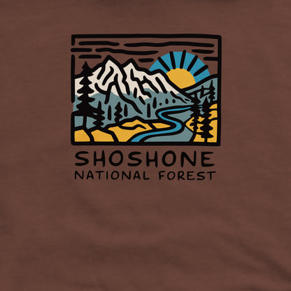 Shoshone National Forest Crewneck Sweatshirt Adventure and Outdoors Themed Sweatshirt