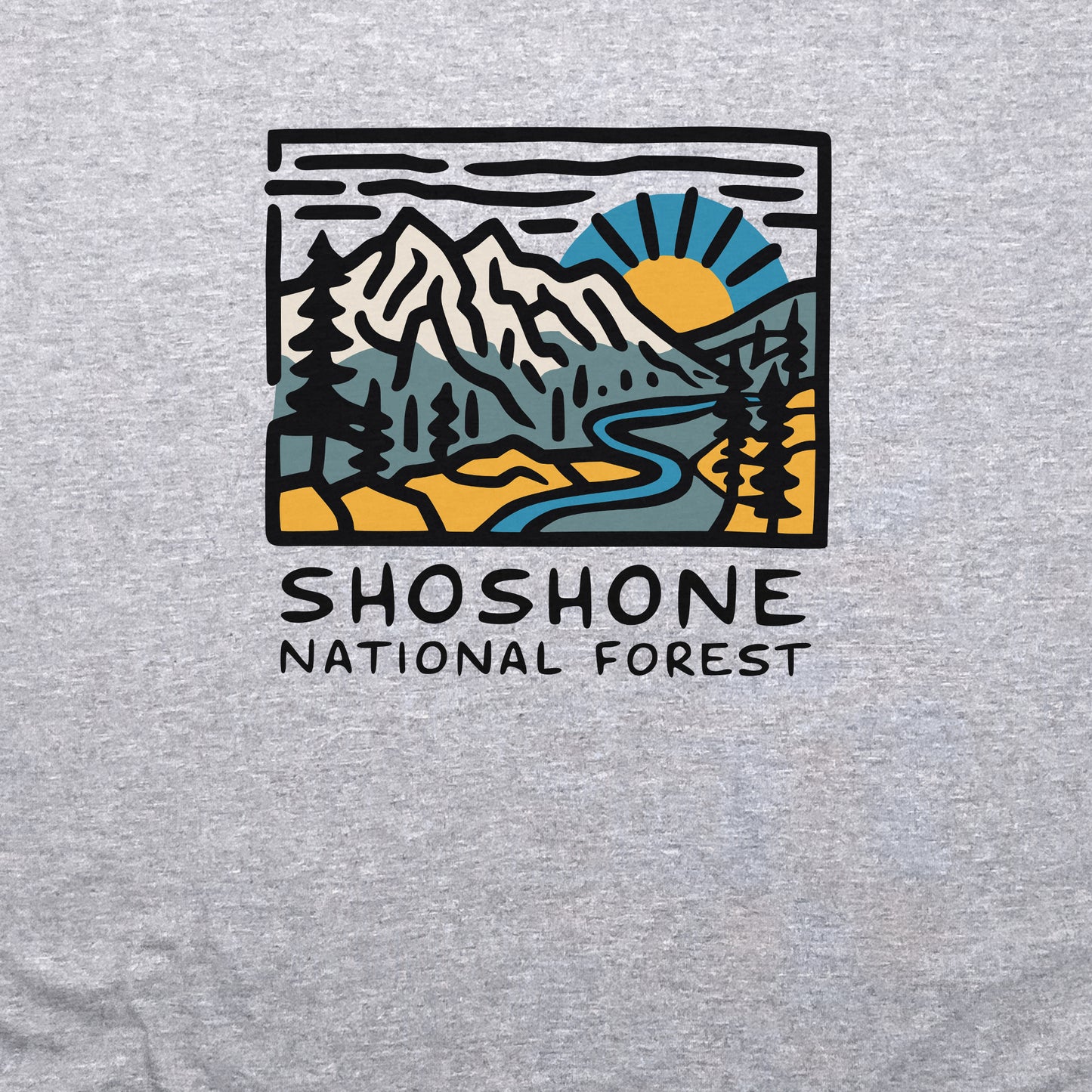 Shoshone National Forest Crewneck Sweatshirt Adventure and Outdoors Themed Sweatshirt