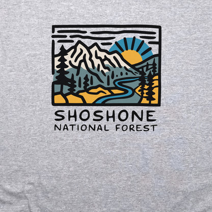 Shoshone National Forest Crewneck Sweatshirt Adventure and Outdoors Themed Sweatshirt