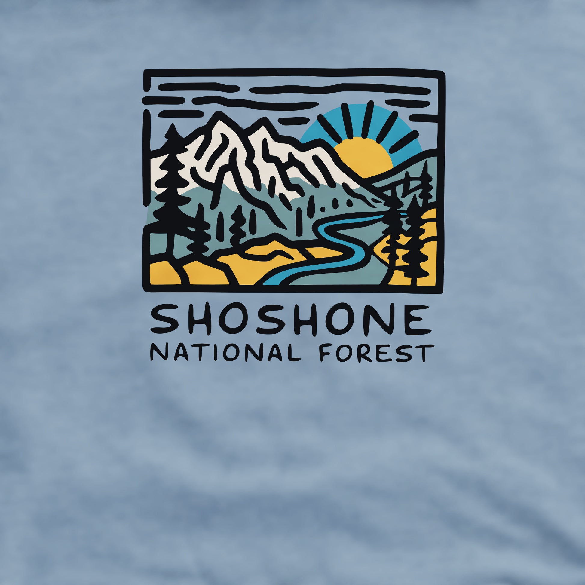 Shoshone National Forest Crewneck Sweatshirt Adventure and Outdoors Themed Sweatshirt
