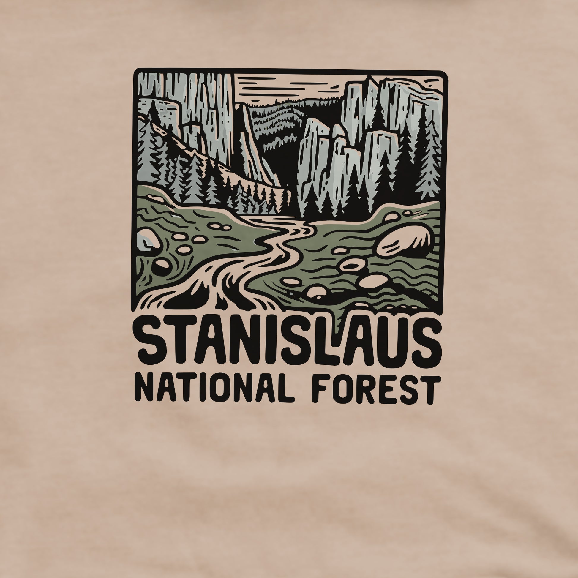 Stanislaus National Forest Crewneck Sweatshirt Adventure and Outdoors Themed Sweatshirt