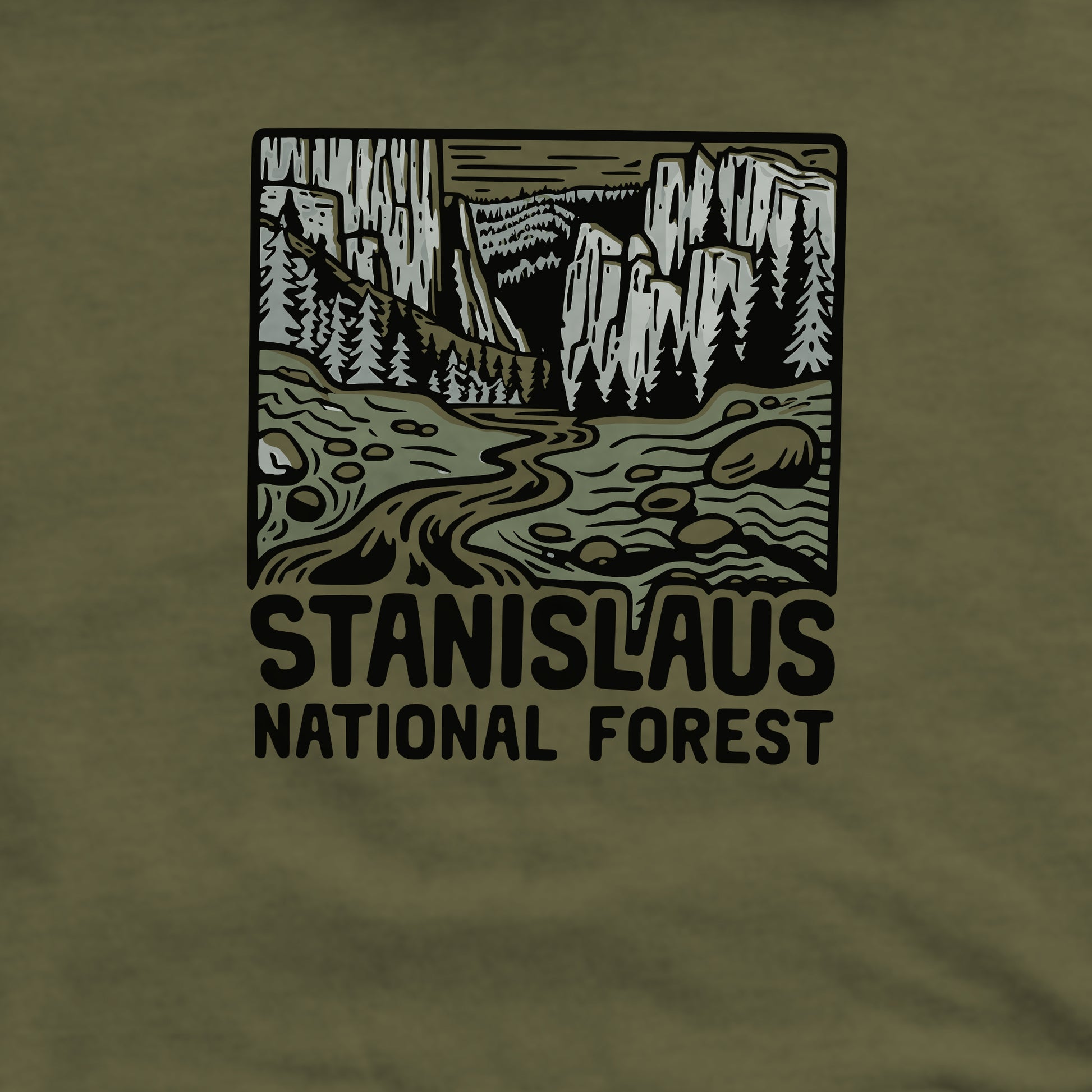 Stanislaus National Forest Crewneck Sweatshirt Adventure and Outdoors Themed Sweatshirt