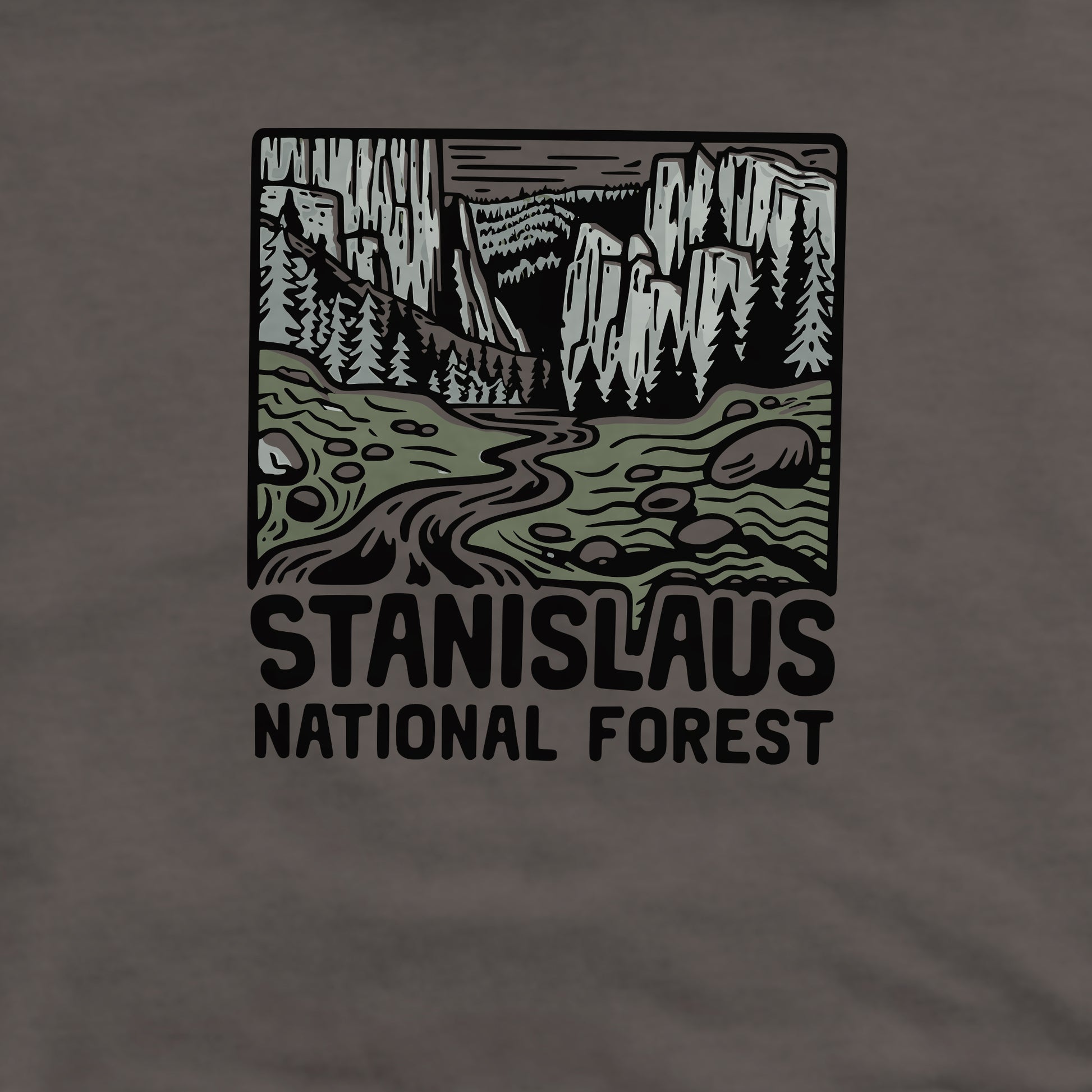 Stanislaus National Forest Crewneck Sweatshirt Adventure and Outdoors Themed Sweatshirt