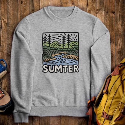 Sumter National Forest Crewneck Sweatshirt Sport Grey Adventure and Outdoors Themed Sweatshirt