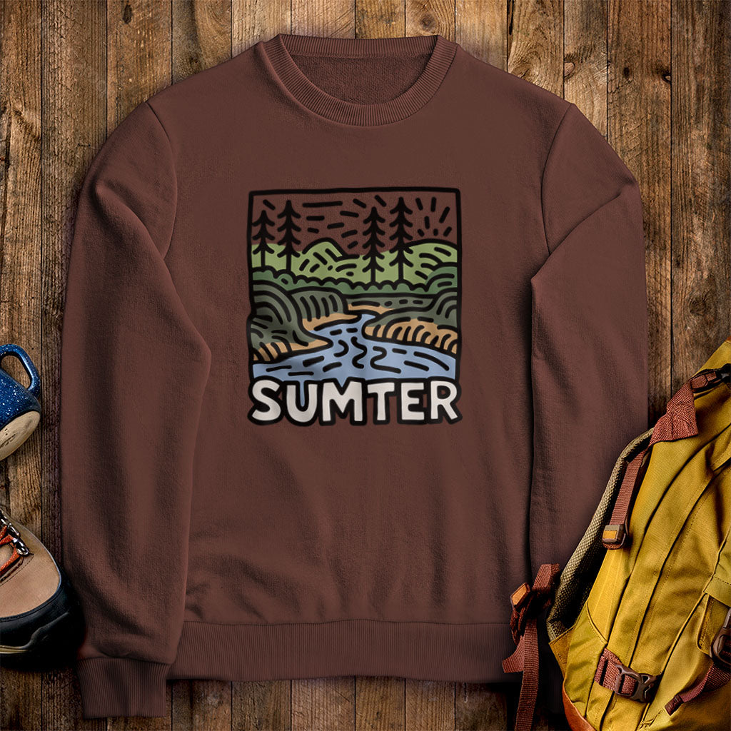 Sumter National Forest Crewneck Sweatshirt Cocoa Adventure and Outdoors Themed Sweatshirt
