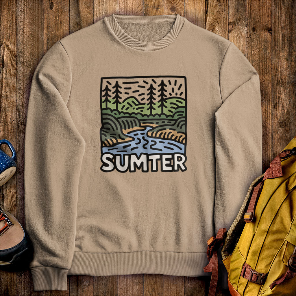Sumter National Forest Crewneck Sweatshirt Sand Adventure and Outdoors Themed Sweatshirt