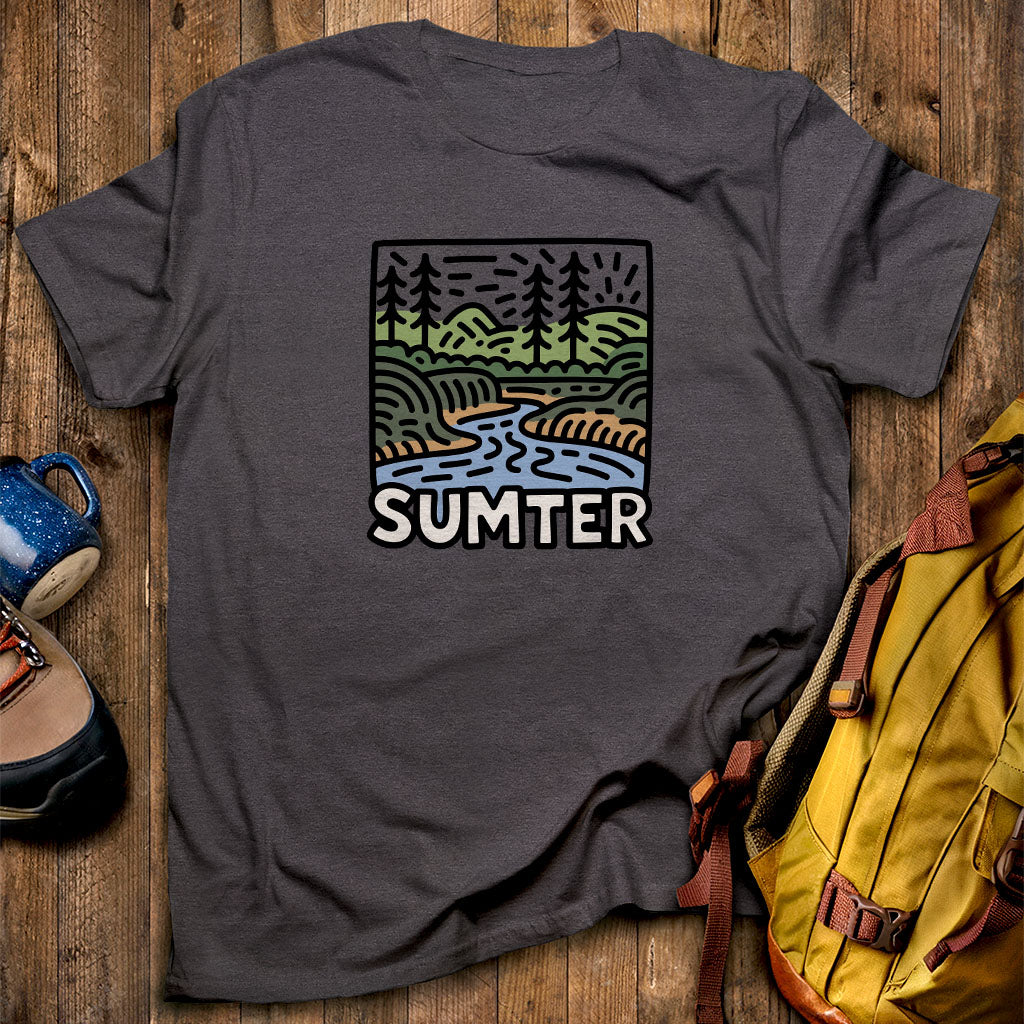 Sumter National Forest T-Shirt Dark Heather Adventure and Outdoors Themed T-Shirt
