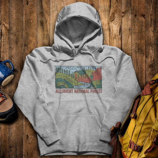 Allegheny National Forest Hoodie Sport Grey Adventure and Outdoors Themed Hoodie