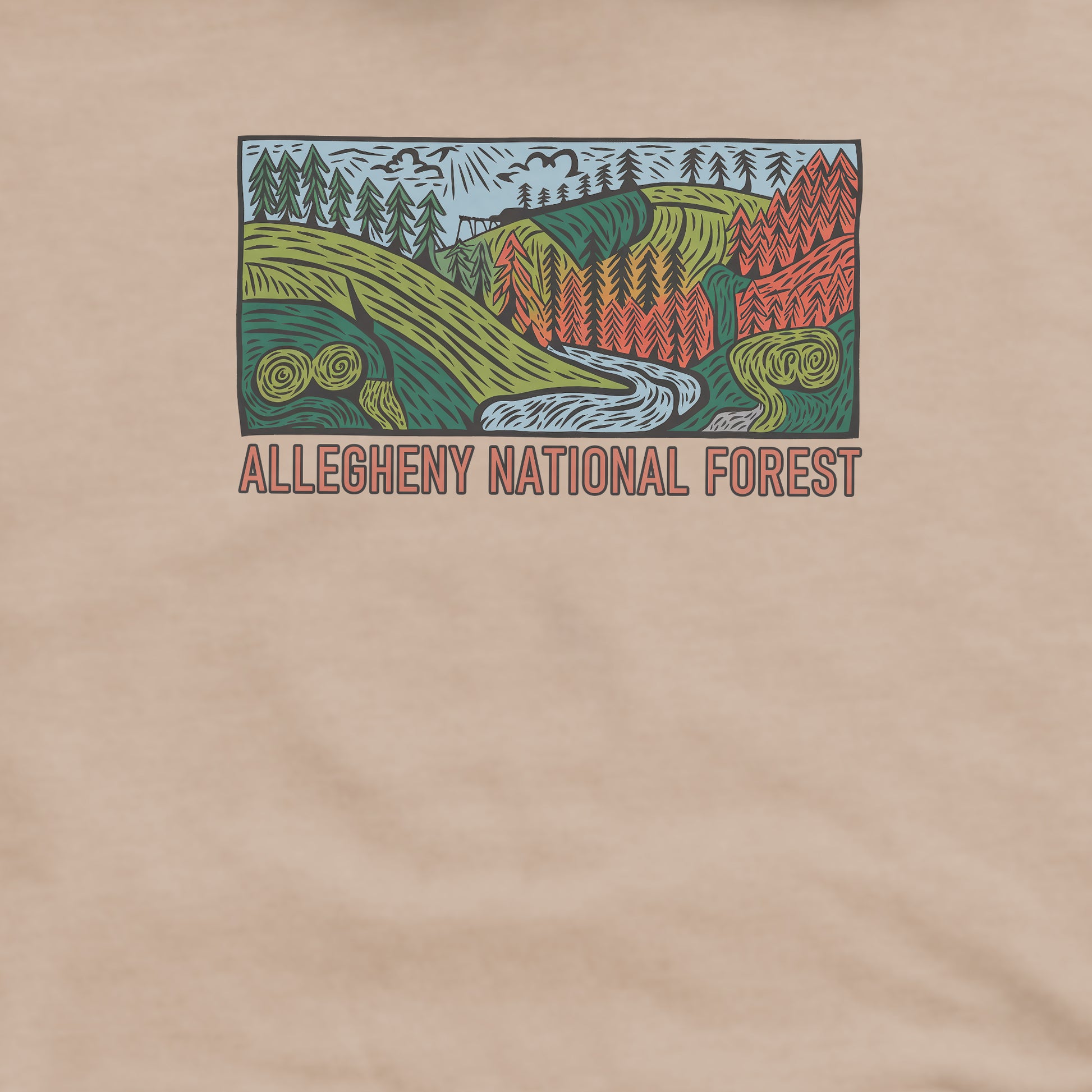 Allegheny National Forest Crewneck Sweatshirt Adventure and Outdoors Themed Sweatshirt