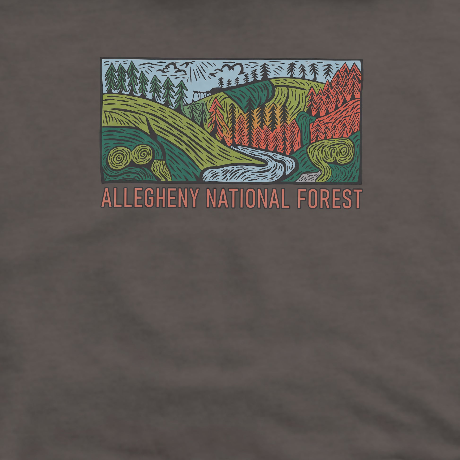 Allegheny National Forest Crewneck Sweatshirt Adventure and Outdoors Themed Sweatshirt